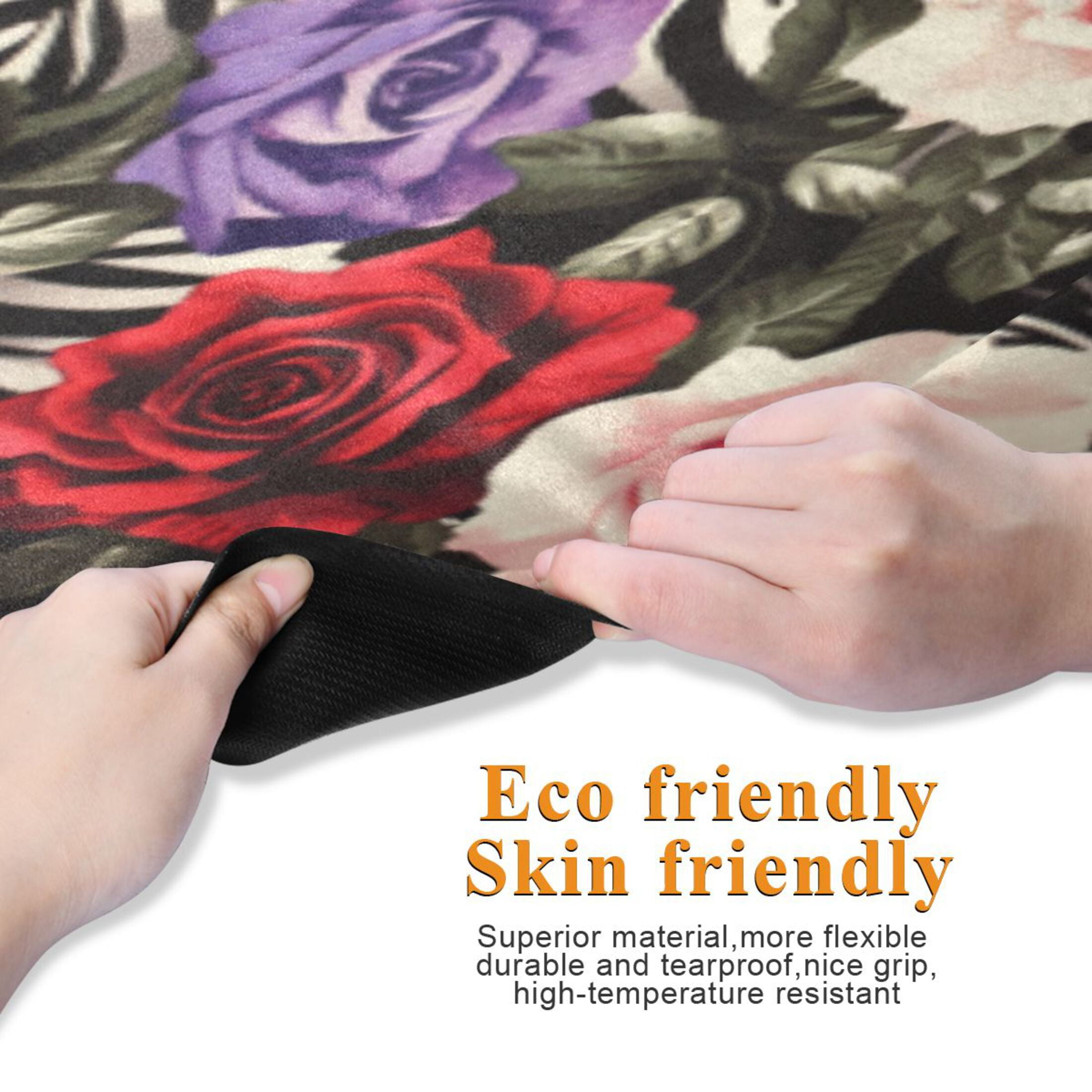 BZSMCE Yoga Mat Women Fitness Mat Royal Rose Harmony Pattern