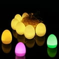thumbnail image 2 of 12Pc Light Up Easter Eggs Table Decor, Farmhouse Rustic Easter Eggs Desktop Party Supplies Gift for Woman Easter Party Easter Decor Outdoor,Warm white+yellow+pink+green x3, 2 of 9