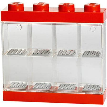 LEGO Minifigure Display Case 8, Bright Red (Best Way To Display Legos)