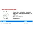 thumbnail image 2 of Timing Cover Gasket Set - Compatible with 1997 - 1999 Chevy Malibu 2.4L 4-Cylinder 1998, 2 of 2