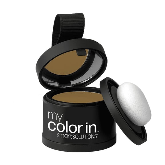 SMART SOLUTIONS Instant Hair Color Touch Up Powder, 0.41 oz | Covers Roots & Grays Instantly | Smooth Blendable Formula | Long-Lasting Color for On-the-Go Touch Ups (Black)