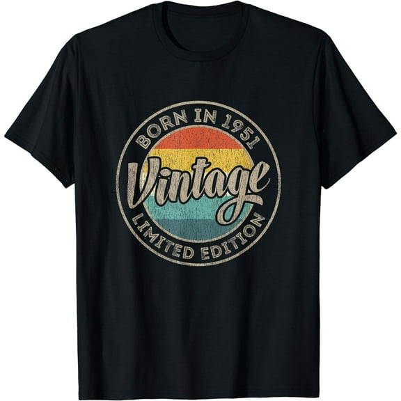Vintage 1951 70 Birthday Shirt Women Men 70 Years Old T-Shirt
