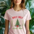 thumbnail image 5 of Holly Jolly Social Club T-Shirt | Christmas Tree Graphic Tee, Natural, Size L, 5 of 6