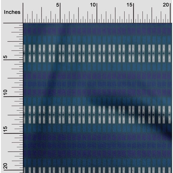 oneOone Organic Cotton Poplin Twill Fabric Geometric Line Ikat Fabric Prints By Yard 42 Inch Wide