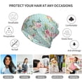 thumbnail image 5 of Yiaed Vintage Floral Print Multifunction Beanie Hats for Women Men Slouchy Knit Beanie Hat Winter Hat Scarf Stretch Skull Cap, 5 of 8