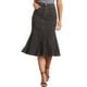 thumbnail image 1 of Falda Midi Acampanada de Cintura Alta de Mezclilla Casual INSPIRE CHIC para Mujeres S Gris Oscuro, 1 of 6