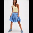 thumbnail image 4 of Falda Plisada de Cintura Alta con Volantes para Mujer, Falda de Tenis, Falda Pantalón Deportiva para Correr y Patinar. Azul L, 4 of 8