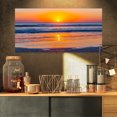 thumbnail image 1 of Sandy Sea Beach in Early Morning - Large Seashore Canvas Print, 1 of 3