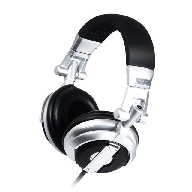 Wired Gaming Headset, Gaming Headset Rotating Foldable Earphones Bass Surround Technology For Gaming For VR Room Recording Studio Silver