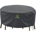thumbnail image 1 of Housses de Meubles de Patio Extérieur, Housse Imperméable Résistante aux UV et Anti-Décoloration pour Ensemble Table Ronde Moyenne, Gris, Diamètre 72 Pouces, 1 of 8