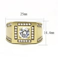 thumbnail image 2 of Luxe Jewelry Designs Stainless Steel IP Gold Men's Ring with Cubic Zirconia - Size 12, 2 of 4