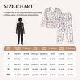 thumbnail image 4 of KLL Pastel Christmas Cookies Print Women's Long Sleeve Pajamas with Pants Sleepwear Loungewear 2 Set-XX-Large, 4 of 8
