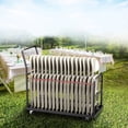 thumbnail image 4 of Folding Chair Storage Rack, 2-Tier Heavy Duty Chair Cart with Wheels, Holds 84 Chairs or 12 Tables, 800 lbs Capacity, Includes Weatherproof Cover & 2 Elastic Straps, 4 of 7