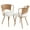 Type A, Brown, variant on Dining Chairs Set of 2, Farmhouse Rattan Dining Room Chairs, Wingback Upholstered Kitchen Chairs Set of 2 with Cane Back & Metal Legs, Brown