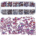 thumbnail image 4 of 2000 Pieces Flat Back Gems Rhinestones 6 Sizes (1.5-6 Mm) Round Crystal Rhinestones with Pick up Tweezer and Rhinestones Picking Pen for Crafts Nail Clothes Shoes Bags DIY Art (Blue Flame), 4 of 6