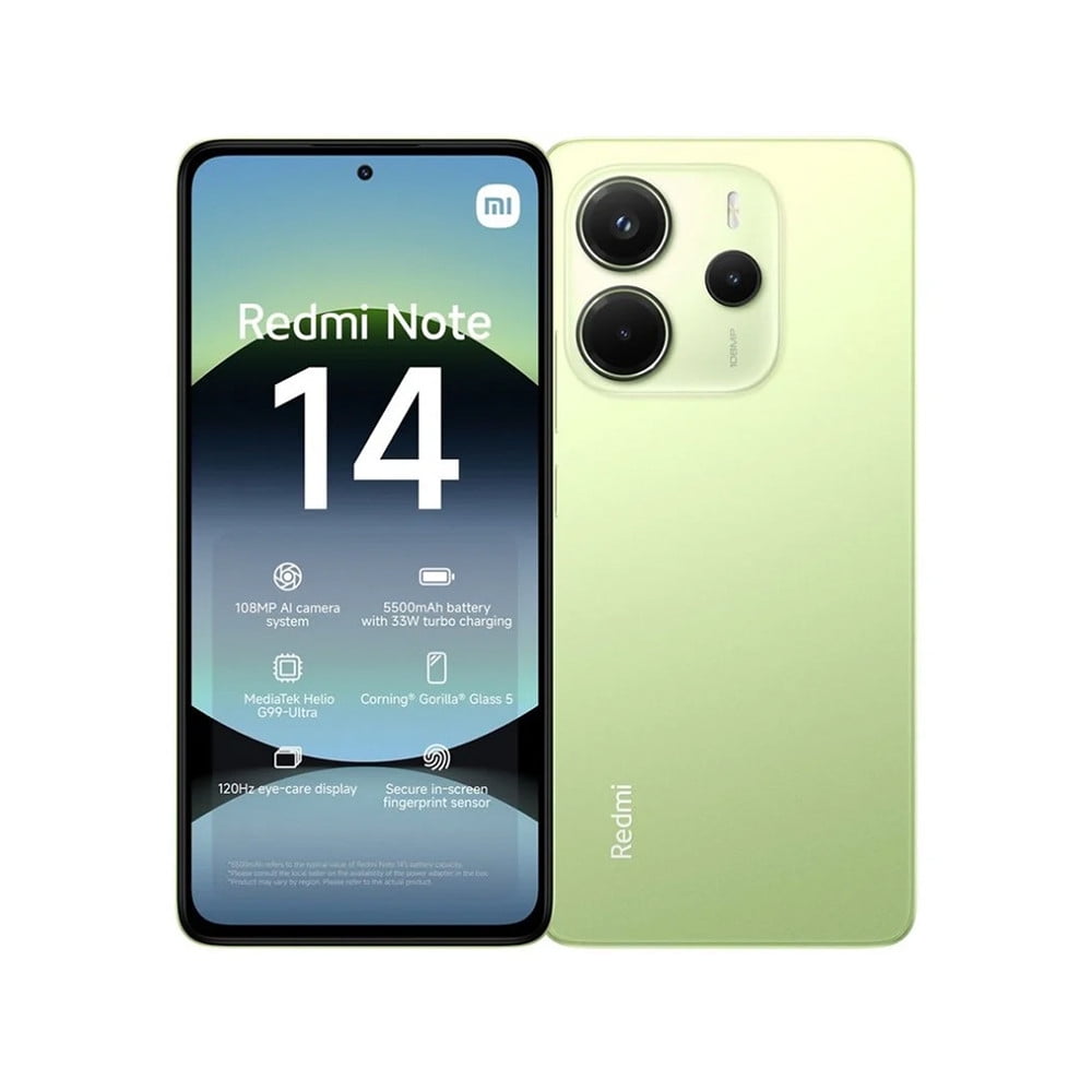 Smartphone Xiaomi Redmi Note 14 4G 8GB+256GB Verde Desbloqueado