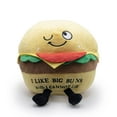 thumbnail image 1 of Punchkins Hamburguesa Foodie Plushie Divertido juego de palabras Meme Gag Regalo Elefante blanco Relleno de medias Presente Ideal para apoyo emocional Accesorio de escritorio divertido Base ponderada, 1 of 1