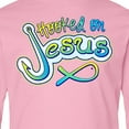 thumbnail image 4 of Inktastic Hooked on Jesus Christian Long Sleeve Youth T-Shirt, 4 of 5