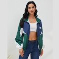 thumbnail image 4 of adviicd Womens Light Jacket Women's Jacket Zip Up Lightweight Windbreaker Jacket Varsity Oversized Sport Jacket Clothing 90s Jacket (Green,XXL), 4 of 9