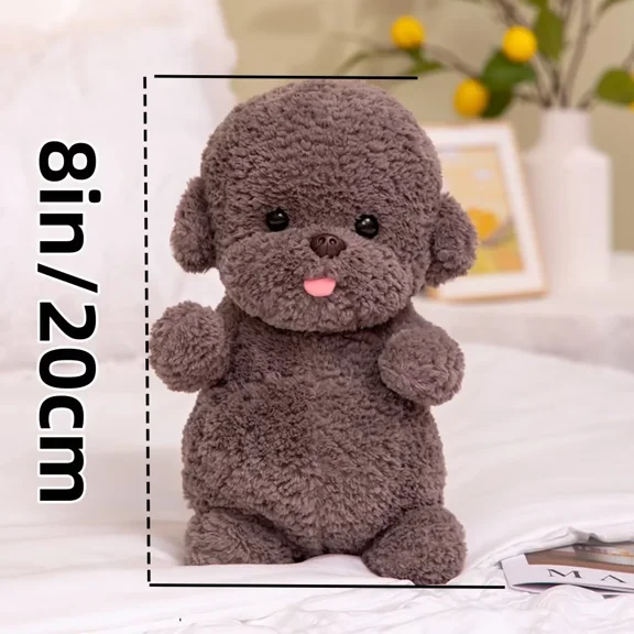 Dog Stuffed Animal - Super Soft Mini Puppy Plush Toy 8-inch Bichon Poodle Friends Pet Companion