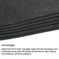 thumbnail image 4 of Hojas de Espuma EVA Brillante Uxcell Papeles Autoadhesivos 11.8 x 7.8" Negro 12 Pcs, 4 of 7