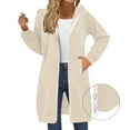 thumbnail image 5 of Women's Zip Up Hoodies Long Sleeve Long Tunic Sweatshirts Oversized Fleece Casual 2025 Fall Jacket Coat with Pocket, 5 of 6
