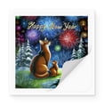 thumbnail image 2 of Happy New Year Abyssinian Family Cheer Winter Midnight Firework Vinyl Sticker Cat Lover Kitten Owner Gifts Waterproof Decal Art Decor - 02025, 2 of 5
