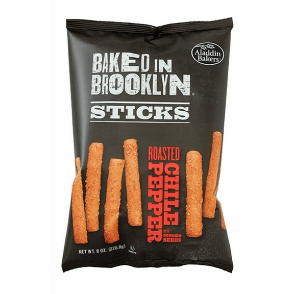 Baked In Brooklyn Chile Pepper With Sesame Seeds BreadSticks 6 Ounce Bag