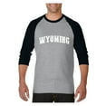 thumbnail image 1 of MmF - Mens Raglan Sleeve Baseball T-Shirts, up to Size 3XL - Wyoming Cheyenne, 1 of 4