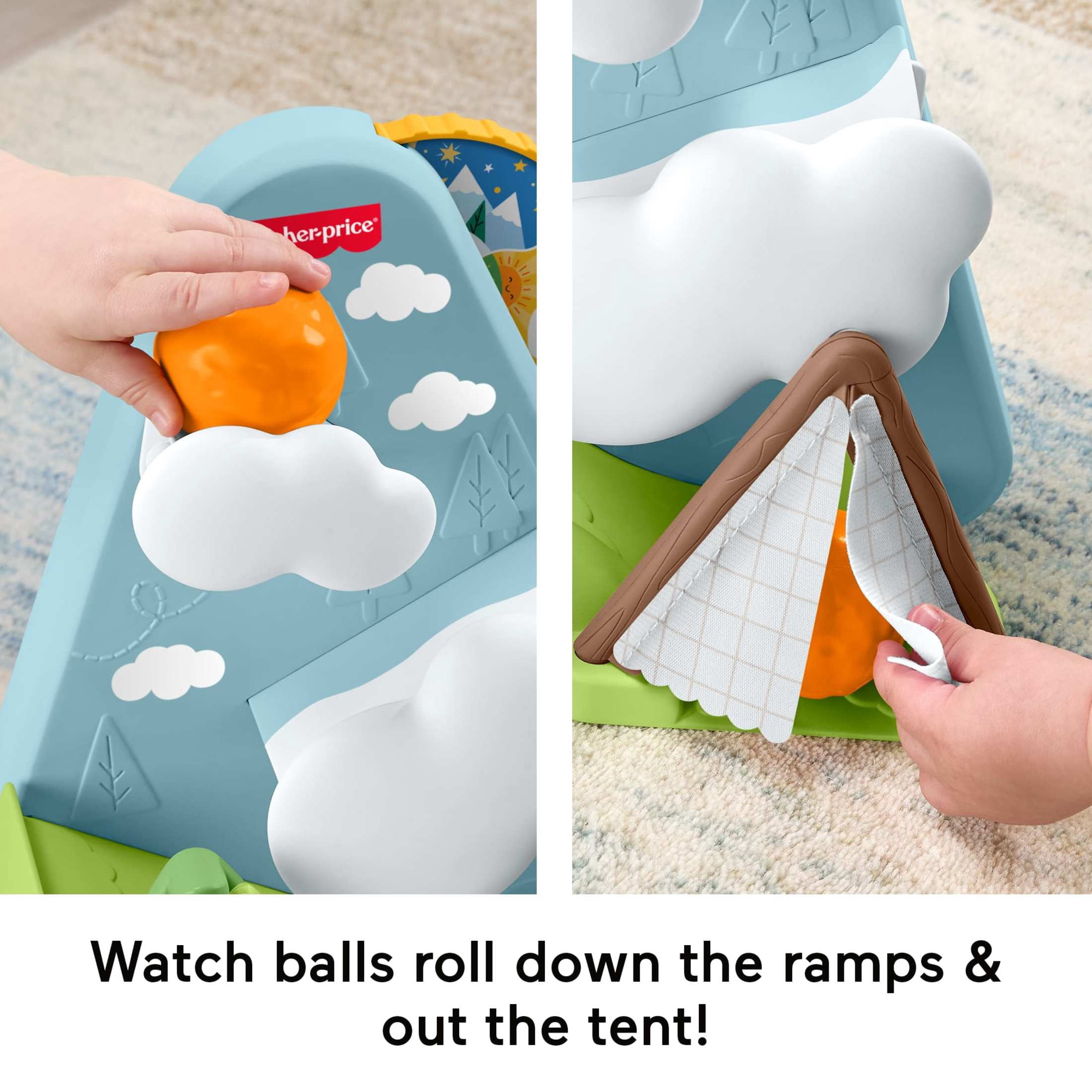 Fisher-Price Friendship Forest Ball Drop Mountain Developmental Activity Crawl Toy for Baby