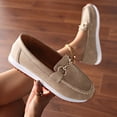 thumbnail image 5 of Women's Platform Loafers Comfortable Slip On Orthopedic Shoes Lightweight Sneakers Business Non Slip Walking Boat Shoes, 5 of 8