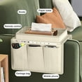 thumbnail image 6 of Rkxzt Storage Bag Sofa Armrest Organizer with 5 Pockets for Remote Tablet Phone Book Gray or Beige 31x19cm Storage Caddy Storage Organization, 6 of 8