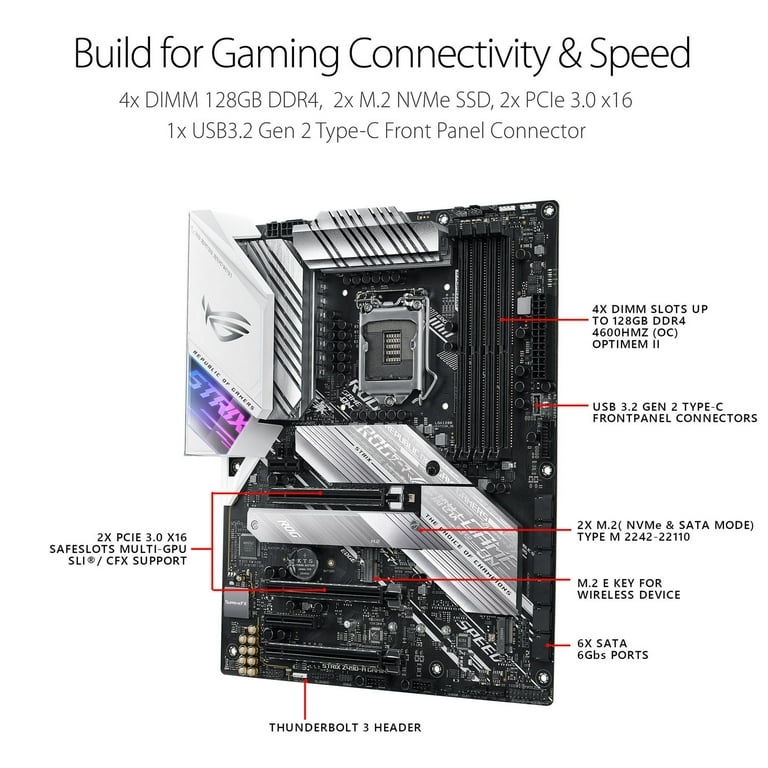 ASUS ROG Strix Z490-A Gaming Motherboard - Walmart.com
