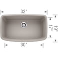 thumbnail image 3 of BLANCO VALEA Super Single Undermount - Biscuit, 3 of 7