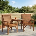 thumbnail image 2 of Outsunny 3Pcs Outdoor Bench Set for Garden, Backyard, Balcony, Tan Brown, 2 of 10