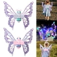 thumbnail image 2 of Princess LED Flower Fairy Wing Light Up Moving Butterfly Wing Plastic Wing, 2 of 8