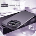 thumbnail image 4 of Estuche para teléfono TPU Protector de lente de vidrio Almohadilla de esquina (Púrpura para iPhone 14 Pro), 4 of 6