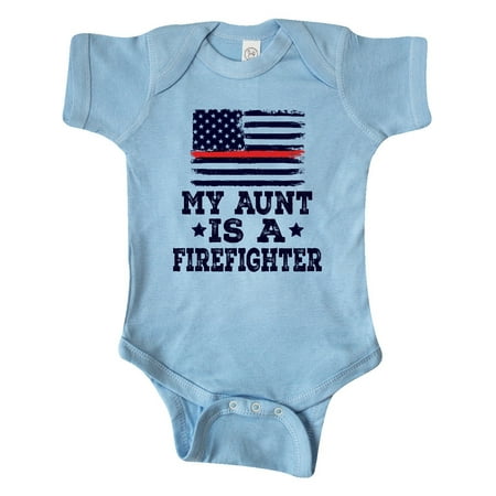 

Inktastic Firefighter Flag Aunt Gift Baby Boy or Baby Girl Bodysuit