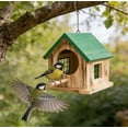 thumbnail image 7 of Hanging Wooden Bird House and Feeder for Outside, Squirrel Proof & Weatherproof, Easy to Fill with Bird Seed, Attracts Wild Birds, Ideal Gift, 7 of 7