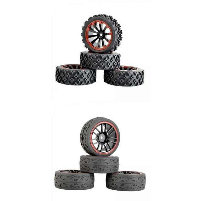 Paquete de de Neumáticos RC, Bujes Hexagonales de 12mm, Universales para Modelo , Accesorio DIY