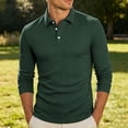 thumbnail image 2 of Vetsdori Long Sleeve Tshirts for Men Sweatshirt Winter Pullover Button up Work Plain Collar Casual Mens Tops, 2 of 9