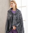 thumbnail image 4 of Heated Throw Blanket Fleece USB Electric Throw Blanket with Zipper, Adjustable 3 Levels Temperature, Wearable Throw Poncho Wrap for Shoulder Neck 59.1x 33.5" + Portable Charger Power Bank 10000mAh, 4 of 8