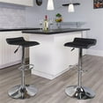 thumbnail image 2 of Bowery Hill 31.25'' Contemporary Vinyl Upholstered Backless Bar Stool in Black, 2 of 5