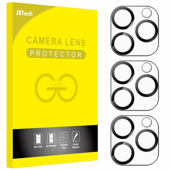 JETech Camera Lens Protector for iPhone 14 Pro 6.1-Inch and iPhone 14 Pro Max 6.7-Inch, 9H Tempered Glass, Anti-Scratch, Case Friendly, Does Not Affect Night Shots, HD Clear, 3-Pack
