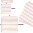 thumbnail image 2 of 100 Pcs Pink & White Stripe Cocktail Beverage Napkins Disposable Paper Striped Dessert Napkin for Birthday Bridal & Baby Shower Party Supplies Decor, 2 of 9