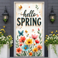 thumbnail image 6 of Floral Theme Hello Spring Banner Butterfly Accents Spring Display Colorful Design 3D Lettering Floral Backdrop for Spring Party Garden Gathering Outdoor Event, 6 of 9