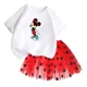 thumbnail image 3 of Conjunto de 2 piezas de camiseta de algodón para niños de Mickey de Disney, falda tutú de princesa de ballet esponjosa, falda de encaje para fiesta de cumpleaños de niña, 3 of 5