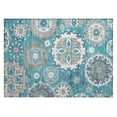 thumbnail image 2 of Addison Rugs Chantille Indoor/Outdoor Transitional Kaleidoscope Teal Washable Rectangle Rug, 1'8" x 2'6", 2 of 6