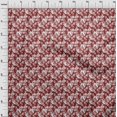 thumbnail image 4 of oneOone Cotton Poplin Maroon Fabric Floral Sewing Fabric By The Yard Printed Diy Clothing Sewing Supplies 56 Inch Wide, 4 of 5