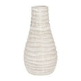 thumbnail image 2 of Sagebrook Home Porcelain, Coastal Vase, Ivory, Cylinder, 2 of 9